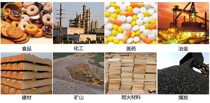 DH-800振動篩適用的行業(yè)：食品，化工，醫(yī)藥，冶金，建材，礦山，耐火材料，煤炭。